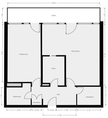 Helle 2,5-Zimmer Wohnung im 13. OG mit Balkon in Alterlangen