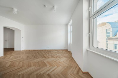 Typisch Wiener Altbaucharme! Stilvoller Erstbezug mit zentral begehbarem Grundriss!