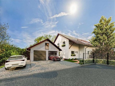 IM ROHBAU - Großzügiges Haus mit 2 Wohnungen und ELW zum Ausbau