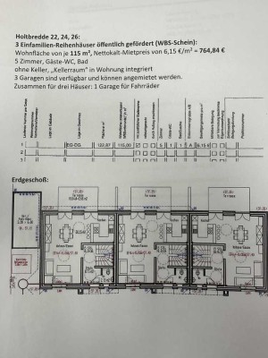 Neubau - 3 Einfamilien-Reihenhäuser, öffentlich gefördert