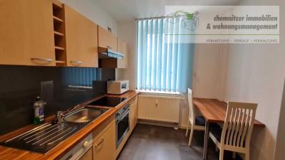 Teilmöblierte 1-Raum-Wohnung in Schloßchemnitz - Tiefgarage möglich