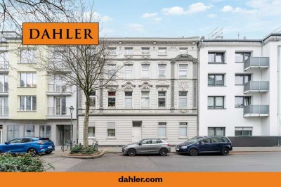 Düsseldorf-Oberbilk: 4-Zi. Dachterrassen-Maisonette Nähe Lessingplatz im geschmackvollen Altbau