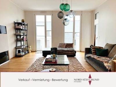 Stylische Wohnung im Luxussegment am Annaberg. 2 Balkone. 2 Bäder. 140 m². 2 TG-Stellplätze.