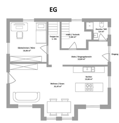 Familienfreundliches A+ Niedrigstenergiehaus in ruhigem und naturnahen Neubaugebiet!