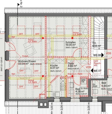 schöne 2-Zimmer Dachgeschoss Wohnung mit neuer Einbauküche