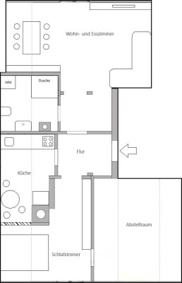 Erstbezug nach Sanierung: Stilvolle 2,5-Raum-DG-Wohnung in EISINGEN