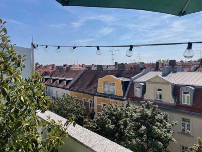 Über den Dächern von Schwabing - top saniertes 1-Zi-Penthouse-Dachterrassen-Apartment - Vermietet!