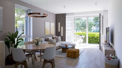 Ideal für Paare und Familien: Neubau 4-Zimmer-Wohnung mit Garten, Kita und E-Concierge-Service