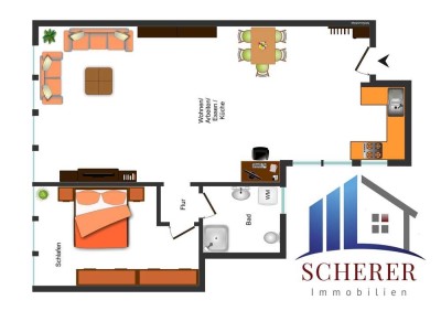 Großzügige 2 ZKB-Loftohnung im Herzen von Landau