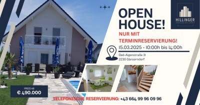 OPEN HOUSE AM 15.03.2025 - FAMILIENTRAUM - Sommer 2025 am eigenen Pool - 198m² Nutzfläche - 4 Zimmer + extra Küche