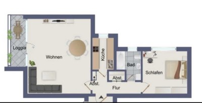 Schöne 2-Zimmer-Wohnung mit Balkon und Einbauküche in Rotenburg (Berliner Ring)–Nachmieter gesucht!