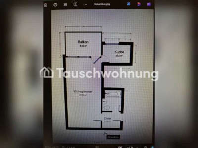 Tauschwohnung: Tausche 1 Zimmer Wohnung am Kolumbusplatz gegen 2 Zimmer