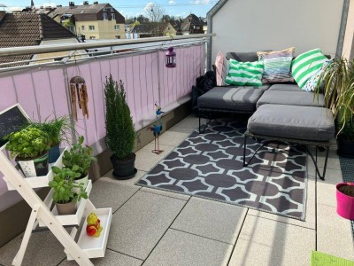 2-Zi-Dachgeschosswohnung mit SW-Terrasse und 2 Tiefgaragenplätze