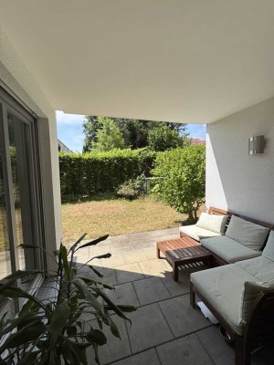 Exklusive 2-Zimmer Gartenwohnung in Unterhaching ab 1.9.2025 (54 m² plus 65 m² eigener Garten)