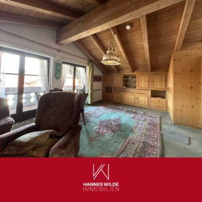 Gelegenheit zum renovieren ! Chalet Apartement mit Bergblick und Potential.