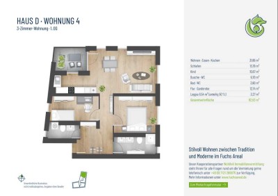 HN-Ost – Exklusive 3-Zimmer-Wohnung im Neubau (D4)!