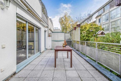 Bremen-Schwachhausen: 1-Zimmer-Hochparterrewohnung mit großer Terrasse &  (Tiefgaragenstellplatz)