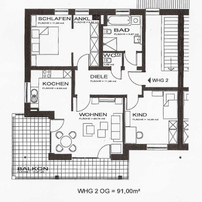 Neuwertige 3 Zimmerwohnung in Buttenwiesen zu vermieten