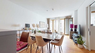 Moderne Zwei-Zimmer-Wohnung mit Loggia und Tiefgaragenplatz im Maintor