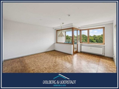 Schöne 1-Zimmer-Wohnung: Mit überragendem Blick ins Grüne über die Dächer von Hamburg-Sasel