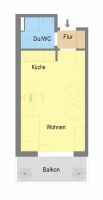 Kapitalanlage! 1-Zimmer-Wohnung mit Balkon, Keller und PKW-Stellplatz