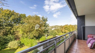 Ideal geschnittene 2-Zimmer-Wohnung mit West-Balkon, Stellplatz und Erbpacht nahe der Hildener Heide