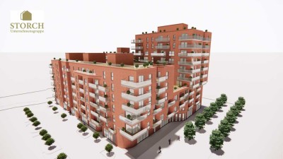 Baufeld XV 1-Zimmer-Neubauwohung KfW 40 Süd-Balkon an der Förde