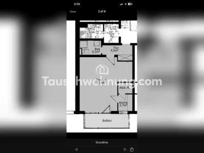 Tauschwohnung: Charmante 1-Zimmer Wohnung in sehr ruhiger Lage