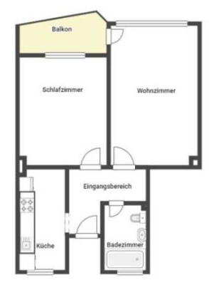 Schicke und helle 2-Raum-Wohnung mit Balkon in E-Rüttenscheid