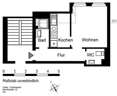 Frisch Renovierte  1-Zimmer Wohnung in Frohnhausen