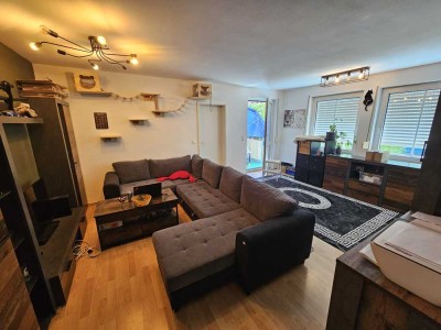 Schöne 3-Zimmer-Terrassenwohnung mit Garten, EBK und extra Kellerzimmer in Taucha