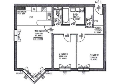 3-Zimmer-Wohnung, Top 21