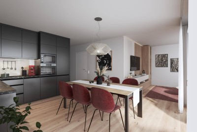 Kleinwohnanlage: sehr helle und sonnige 3-Zimmer-Wohnung mit Garten!