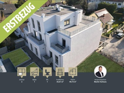 Neubau || Erstbezug - 2 Zimmer-Wohnung mit Terrasse und Garten || EG || Nähe Aspern - Essling