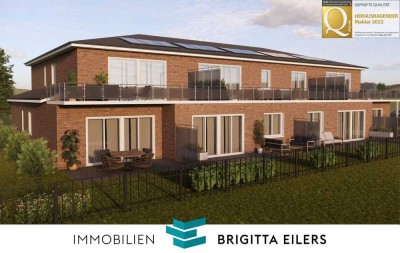 Ohne Käuferprovision in Oyten : NEUBAU-2-Zimmer-Wohnung mit 17 m² großer Terrasse und 43 m² Garten