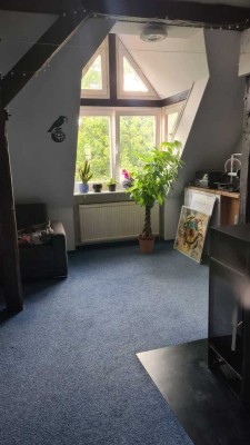 Außergewöhnliche, innenstadtnahe 2-Zimmer Dachgeschosswohnung mit Fachwerk zu vermieten