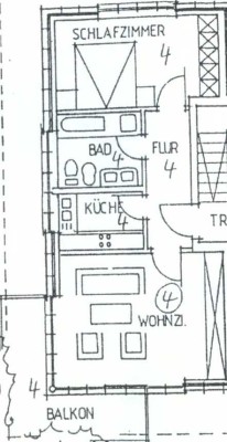 Freundliche und gepflegte 2-Raum-Wohnung mit Balkon und EBK in Eisingen
