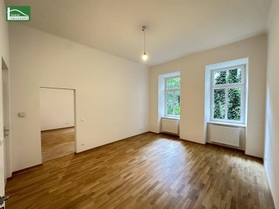 Sechshaus - Erstbezug nach Renovierung! Innenhofausrichtung und 5 Gehminuten zu U4 und U6! Helle Altbauwohnung mit großen Zimmern!