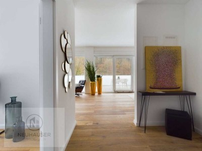 Provisionsfrei Barrierefreie Wohnung mit Terrasse und Garten am Neckar mit sensationellem Blick