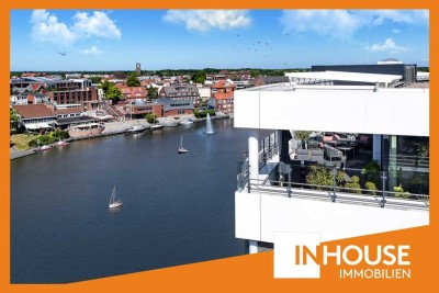 Wohnen mit Weitblick - Spektakuläre Penthouse-Wohnung in erster Reihe am Hafen von Leer!