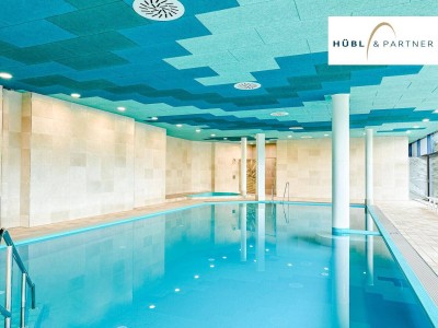 Wunderschöne 3 Zimmer Wohnung mit Loggia und Weitblick | Hallenbad, Sauna, Fitnessraum im Haus inkl.