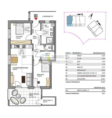 Nachhaltig Wohnen in Mietingen - Energieeffiziente Neubauwohnung KfW 40 + QNG