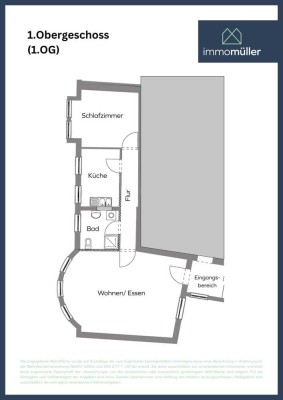 Helle, moderne Wohnung mit 2ZKB, 75m²  - im 1.OG eines Wohn- und Geschäftshauses in zentraler Lage