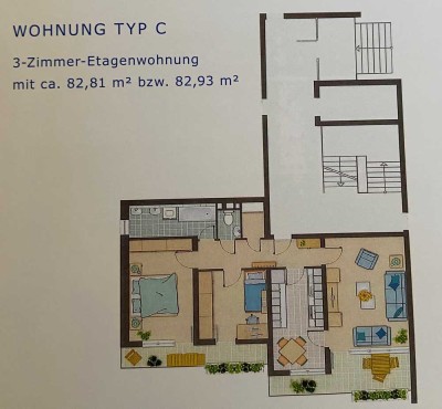 Helle 3-Zimmer-Erdgeschosswohnung mit Balkon und Einbauküche in Kaufbeuren-Neugablonz