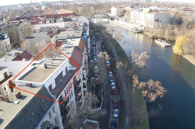 Luxus Penthouse mit Spreeblick und traumhafter Dachterrasse über Charlottenburg- Provisionsfrei!