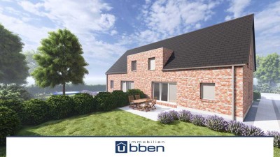 A: Schlüsselfertige Neubau-Doppelhaushälfte in Aurich-Tannenhausen!