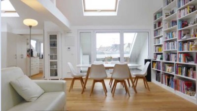 LOFT-Dachgeschoss auf der Berger Straße / Merianplatz doch ruhig! Balkon-Loggia mit Taunusblick
