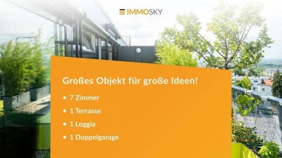 Doppelgarage, Terrasse, Loggia und Gemeinschaftsgarten!