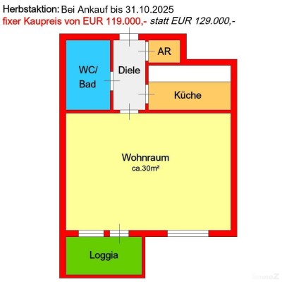 Stadtapartment mit West-Loggia und Parkmöglichkeit bei City-Park zu verkaufen!