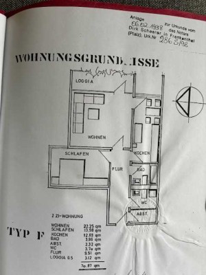 Gepflegte 2-Zimmer-Wohnung mit Balkon, Einbauküche und TG-Stellplatz in Frankenthal